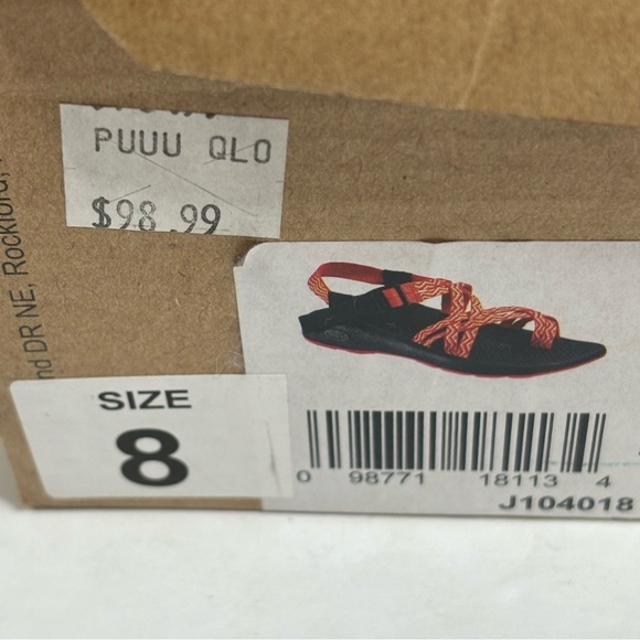 Chaco Gray & Black Sandals Adjustable Strap Toe Sling Size 8 Excellent Condition - Picture 15 of 16